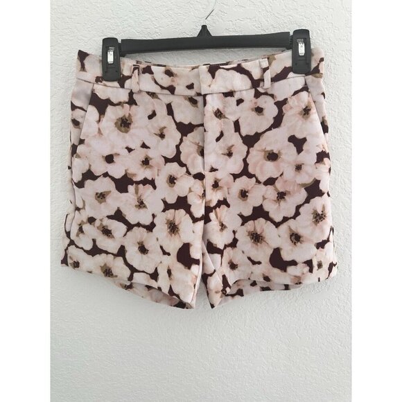 Banana Republic Pants - Banana Republic Women’s‎ Dressy Chino Shorts Pink Floral Size 0 Pockets Fairy